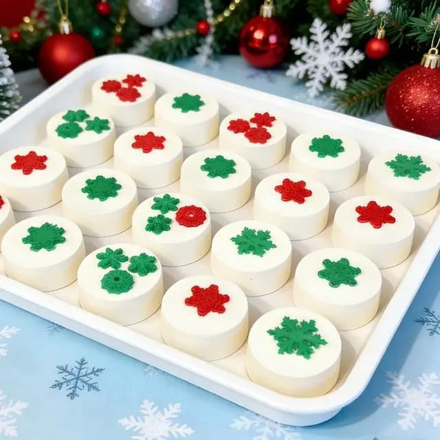 Alt view image 7 of 7 - Snowflake Silicone Mold Winter Snowflake Fondant Chocolate Candy Baking Molds for Christmas Xmas Cake Cupcake Decoration Polymer Clay