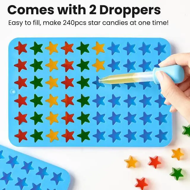 Alt view image 5 of 7 - JOERSH Star Candy Molds, 240 Cavities, 4Pcs