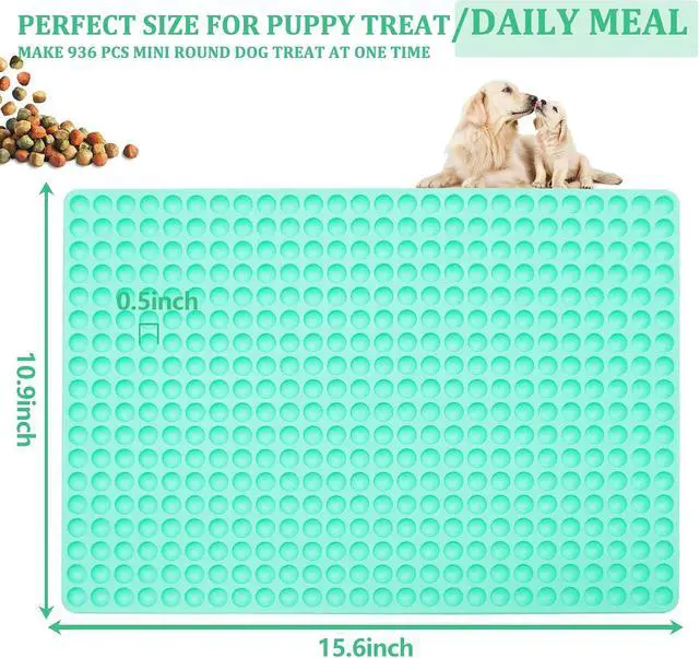 Alt view image 2 of 7 - Zorazio 2 Pack 468-Cavity Mini Round Silicone Molds, Mini Dog Treat Mold Silicone,Chocolate Drop Mold,Semi Sphere Gummy Candy Molds for Small Jelly (Mini Round Shaped)