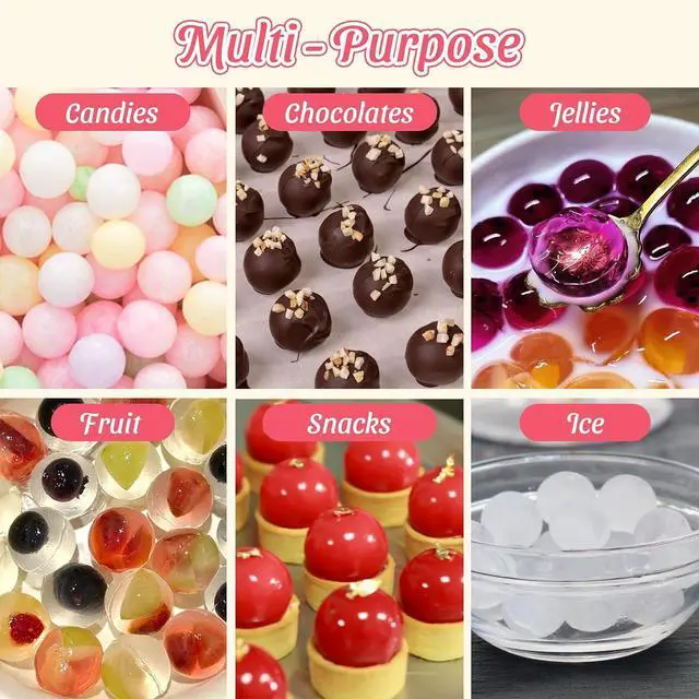 Alt view image 6 of 6 - Small Chocolate Molds, 35-Cavity Silicone Semi-Sphere Candy Molds