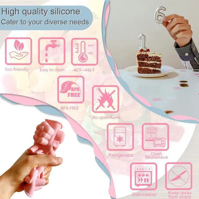 Alt view image 4 of 7 - 2 Pack Number Silicone Cake Molds 30 Cavity Medium and Small Size 3D 0-9 Digital Mould Tray DIY Baking Decorating Tools for Chocolate Candy Cupcake Mousse Dessert Gummy Handmade Soap Clay