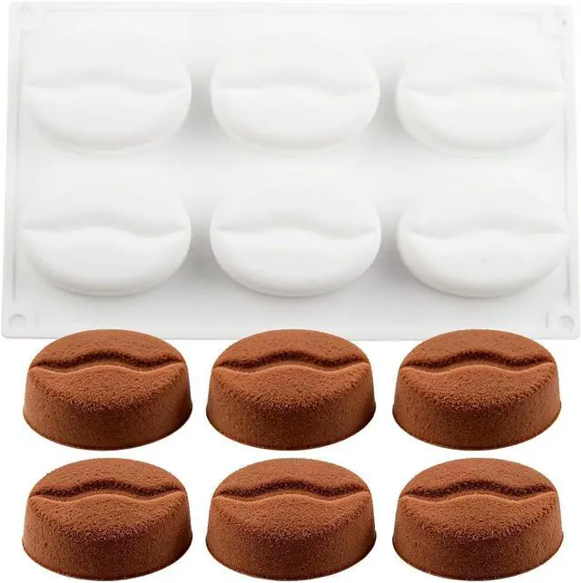 Main image of 6 Cavity Coffee Bean Silicone Chocolate Molds