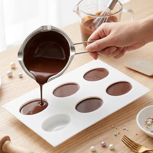 Alt view image 4 of 7 - 6 Cavity Coffee Bean Silicone Chocolate Molds