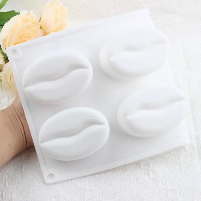 Alt view image 6 of 7 - 6 Cavity Coffee Bean Silicone Chocolate Molds