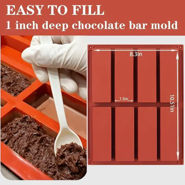 Alt view image 2 of 7 - Chocolate Silicone Molds For BakingGranola Cereal Candy Bar Mold