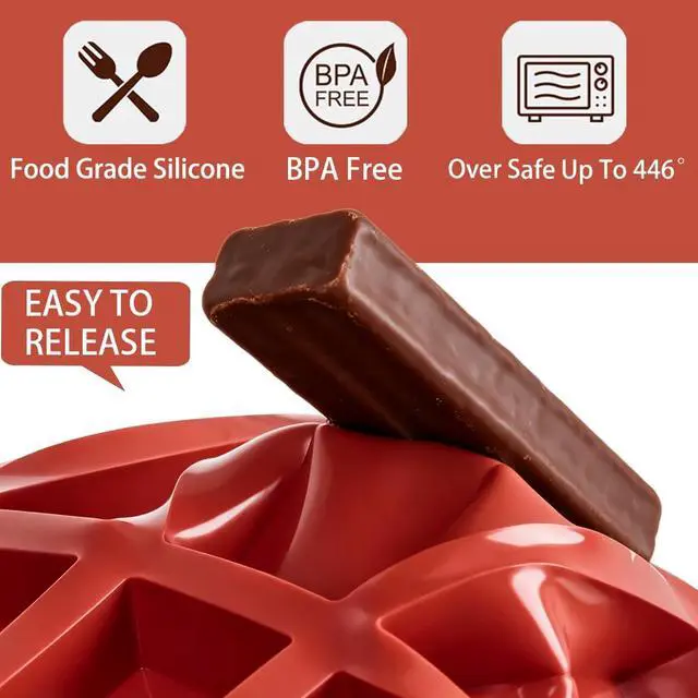 Alt view image 3 of 7 - Chocolate Silicone Molds For BakingGranola Cereal Candy Bar Mold