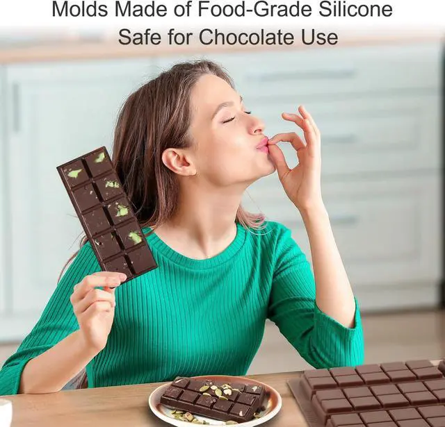 Alt view image 4 of 7 - Chocolate Bar Mold, Food-Grade Chocolate Silicone Molds
