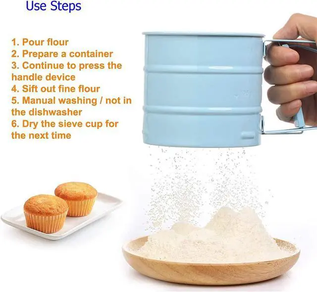 Alt view image 5 of 7 - Flour Sifter, Baking Sifter Cup, Flour Strainer