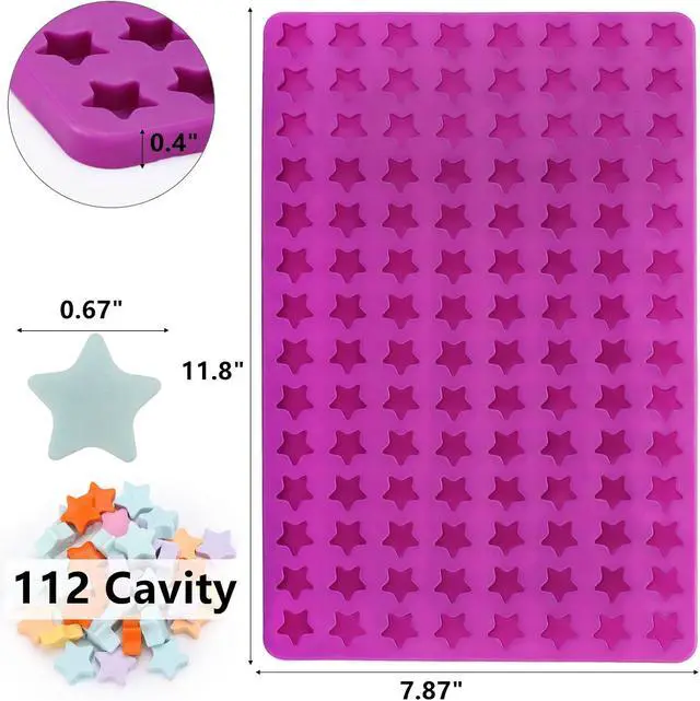 Alt view image 2 of 6 - 112 Cavity Mini Star Silicone Molds Fun Shaped Chocolate Molds for Homemade Dog Training Treats, Gummies, Candy, Chocolate Chips,Biscuits