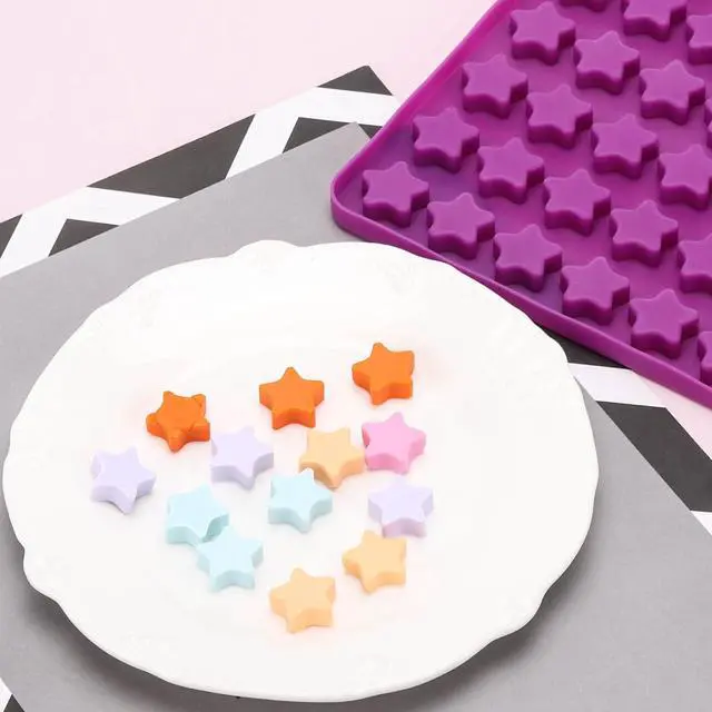 Alt view image 4 of 6 - 112 Cavity Mini Star Silicone Molds Fun Shaped Chocolate Molds for Homemade Dog Training Treats, Gummies, Candy, Chocolate Chips,Biscuits