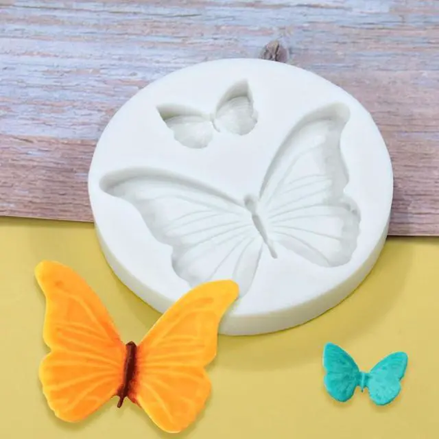 Alt view image 4 of 7 - 4 Pcs Butterfly Silicone Molds Mini Butterfly Fondant Mold Cute Soap Epoxy Resin Mold Sugarcraft Candy Chocolate Molds for Sugarcraft Cake Decorating