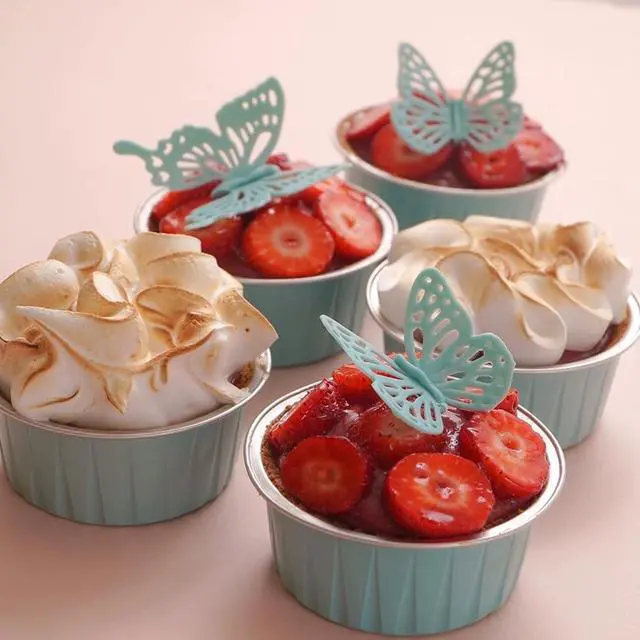 Alt view image 6 of 7 - 4 Pcs Butterfly Silicone Molds Mini Butterfly Fondant Mold Cute Soap Epoxy Resin Mold Sugarcraft Candy Chocolate Molds for Sugarcraft Cake Decorating