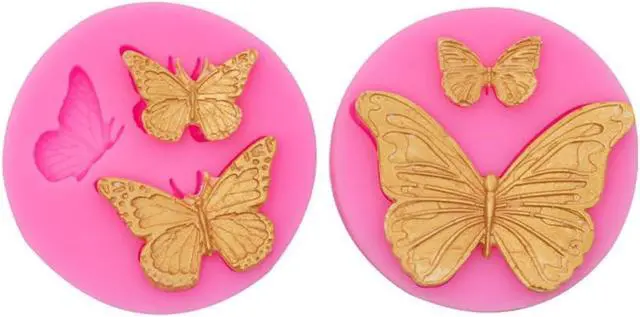 Alt view image 7 of 7 - 4 Pcs Butterfly Silicone Molds Mini Butterfly Fondant Mold Cute Soap Epoxy Resin Mold Sugarcraft Candy Chocolate Molds for Sugarcraft Cake Decorating