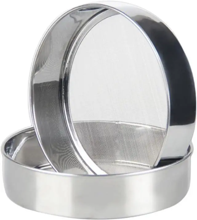 Main image of 1Pcs 8"Flour Sieve Stainless Steel Round With 40 Mesh Flour Sifter For Baking
