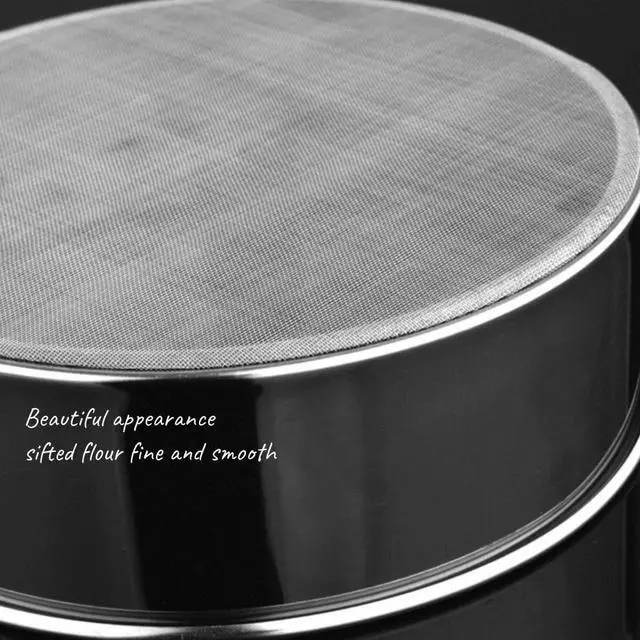 Alt view image 5 of 7 - 1Pcs 8"Flour Sieve Stainless Steel Round With 40 Mesh Flour Sifter For Baking