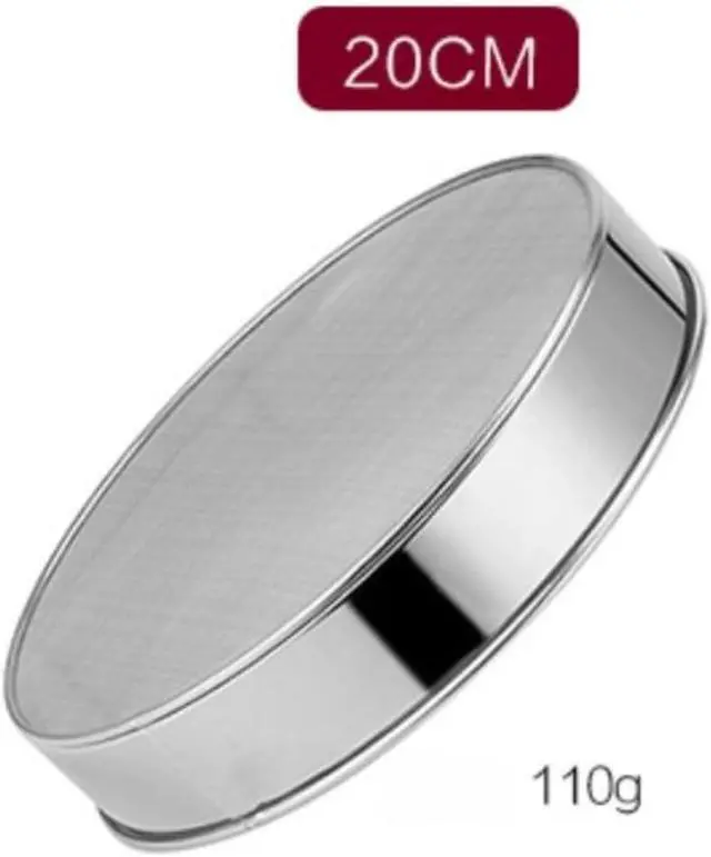 Alt view image 3 of 7 - 1Pcs 8"Flour Sieve Stainless Steel Round With 40 Mesh Flour Sifter For Baking