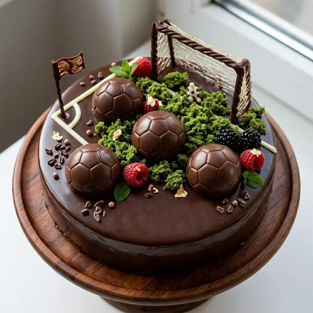Alt view image 2 of 7 - 9 Cavity Soccer Ball Silicone Chocolate Molds