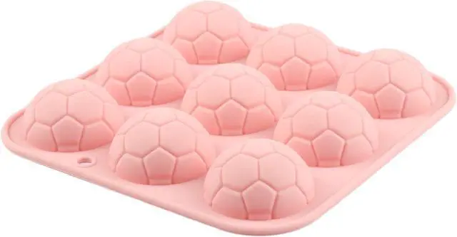 Alt view image 7 of 7 - 9 Cavity Soccer Ball Silicone Chocolate Molds