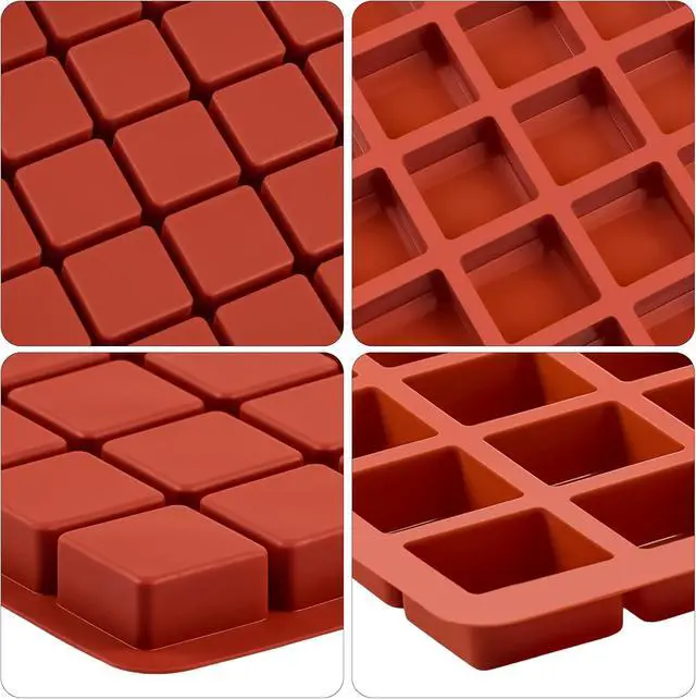 Alt view image 5 of 7 - Puyeipt Mini Square Silicone Candy Molds, 2 Pack, 80 Cavities