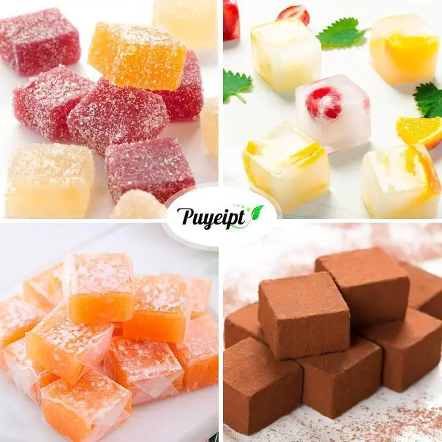 Alt view image 7 of 7 - Puyeipt Mini Square Silicone Candy Molds, 2 Pack, 80 Cavities