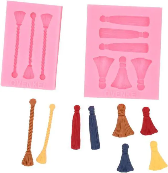 Main image of Graduation Tassel Silicone Molds, Fondant Chocolate Mold for Cake Decorations