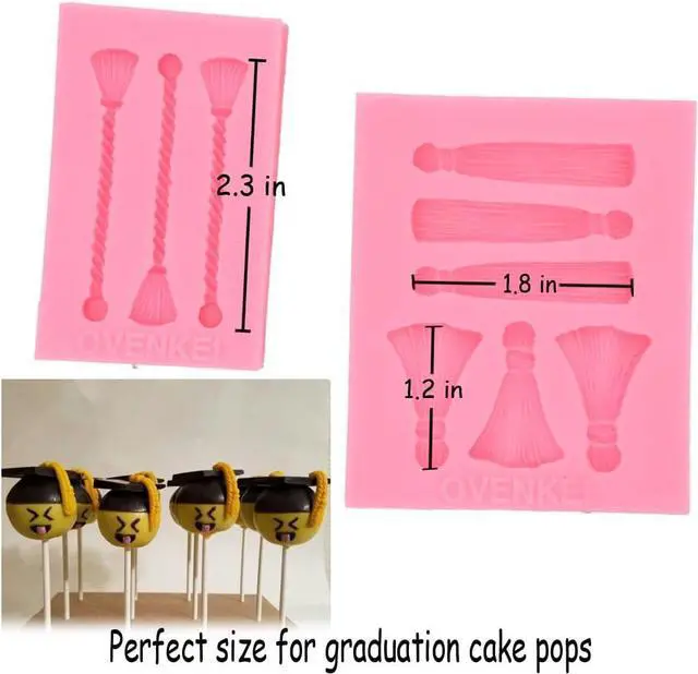 Alt view image 2 of 6 - Graduation Tassel Silicone Molds, Fondant Chocolate Mold for Cake Decorations