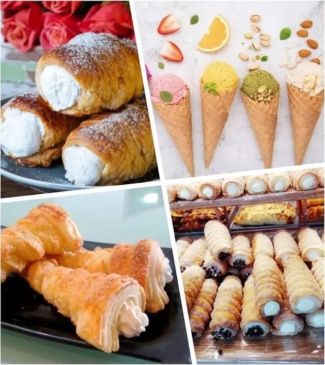 Alt view image 6 of 7 - 10 Pack Large Cream Horn Forms 5-inch, Non-stick Horns Pastry Mould Croissant Baking Forms for Baking Croissants Bead, Chocolate Croissant, Brioche Rolls, Ice Cream Cone Party Dessert