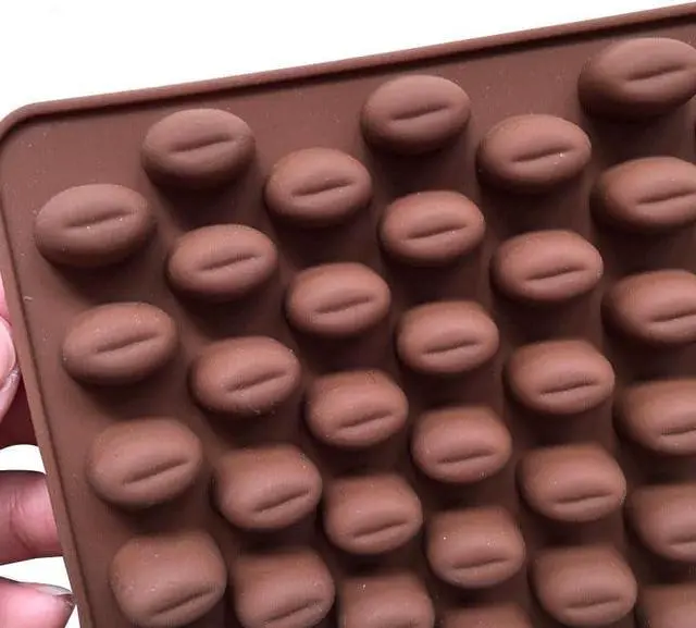 Alt view image 2 of 4 - 2 Pack, Cute Coffee Bean Shaped Silicone Chocolate Candy Cake Mold