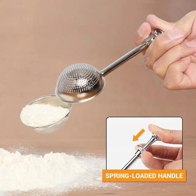 Alt view image 2 of 7 - HULISEN Flour Duster, 304 Stainless Steel Flour Sifter for Baking