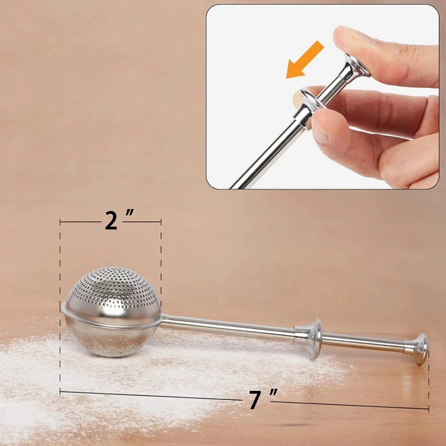 Alt view image 7 of 7 - HULISEN Flour Duster, 304 Stainless Steel Flour Sifter for Baking