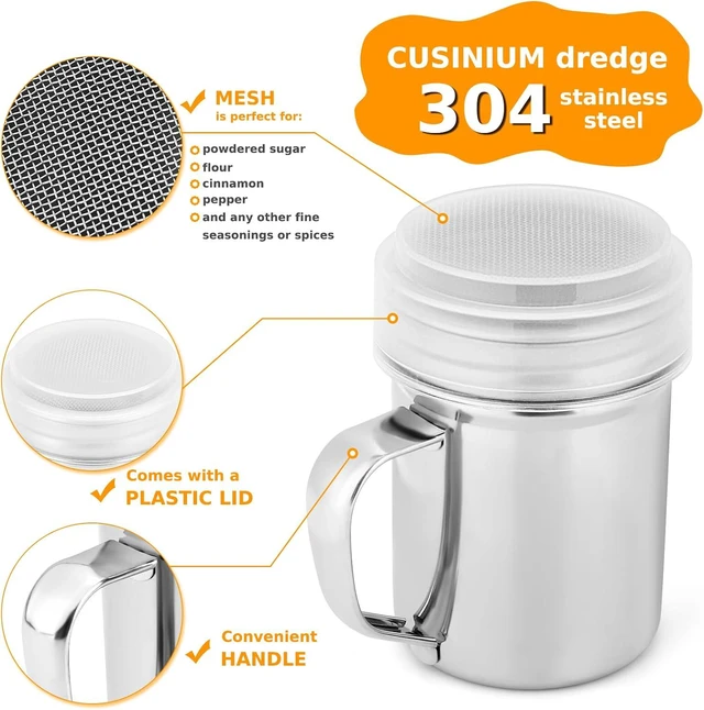 Alt view image 3 of 7 - Accmor Powdered Sugar Shaker Duster, Cinnamon Shaker Flour Duster Sifter