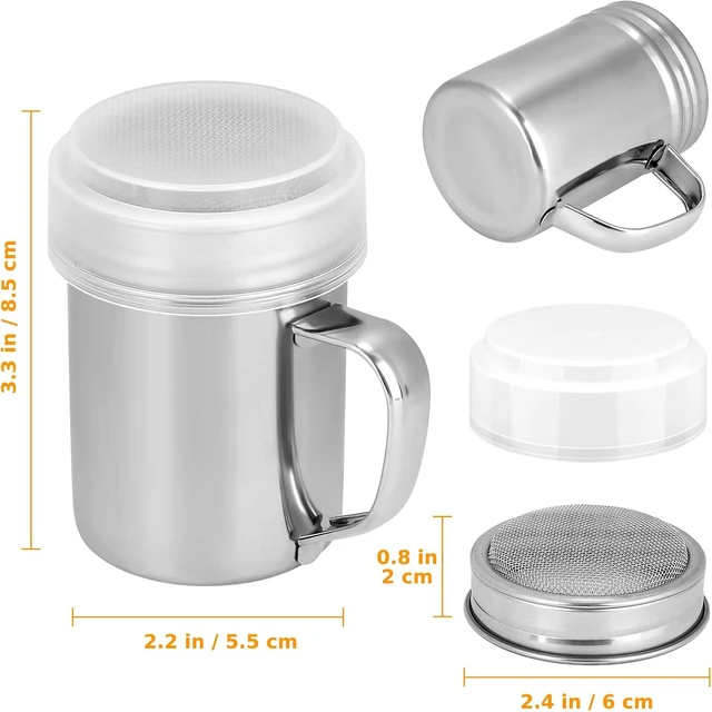 Alt view image 7 of 7 - Accmor Powdered Sugar Shaker Duster, Cinnamon Shaker Flour Duster Sifter