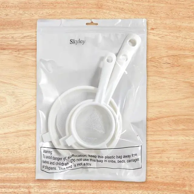 Alt view image 7 of 7 - Skyley 3 Pcs Plastic Nylon Mesh Kefir Fine Strainer Set, 3 In, 4 In, 5.5 In