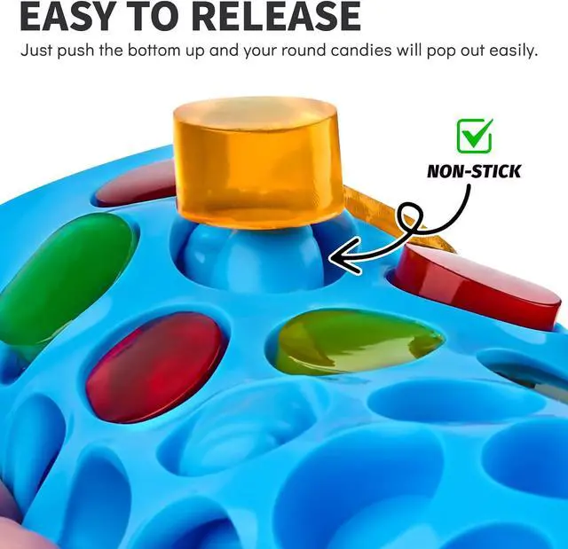 Alt view image 4 of 7 - Puyeipt Silicone Gummy Candy Molds, 4 Pack, 220 Cavities