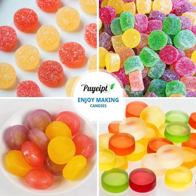 Alt view image 7 of 7 - Puyeipt Silicone Gummy Candy Molds, 4 Pack, 220 Cavities