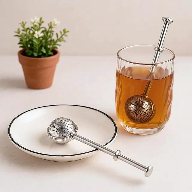 Alt view image 4 of 6 - 2 Pack Flour Duster for Baking Stainless Steel Powdered Sugar Shaker Wand, One-Handed Operation, Cocoa & Spice Sifter for Desserts and Tea