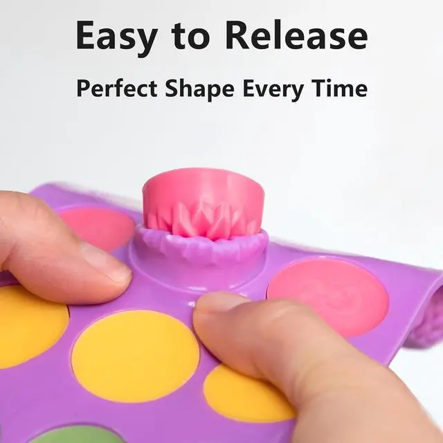 Alt view image 4 of 6 - 6 Pack Flower Shape Chocolate Candy Molds, Silicone Baking Molds