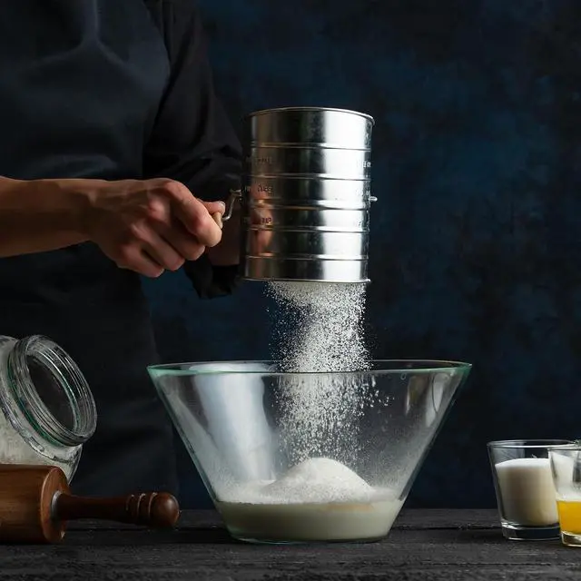 Alt view image 6 of 6 - Flour Sifter for Baking, 3 Cup Hand Crank Sifter with Rotary
