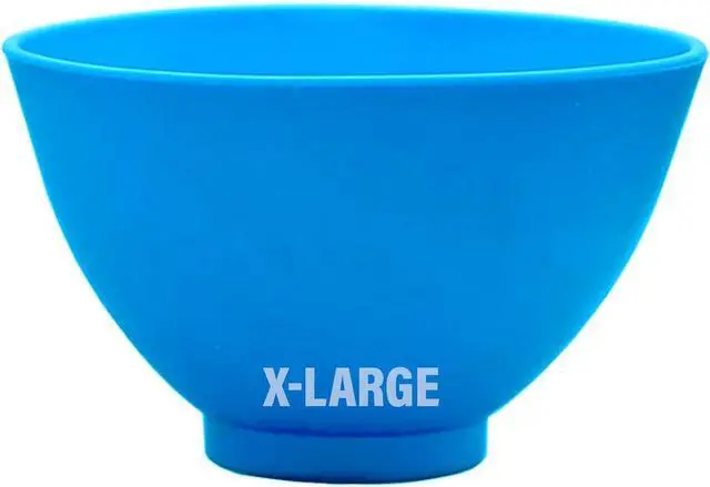 Main image of XLarge 5.25" (d) x 3.25" (h) 600 ml/cc Dental Mixing Bowl Mixing Plasters Light Blue Silicone