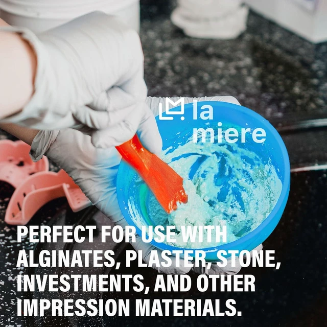 Alt view image 5 of 7 - XLarge 5.25" (d) x 3.25" (h) 600 ml/cc Dental Mixing Bowl Mixing Plasters Light Blue Silicone