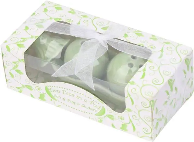 Alt view image 6 of 7 - Seasoning Can Two Peas in Pod Ceramic Salt Pepper Shaker Wedding Party Gifts Set Spice jar Storage Drawer