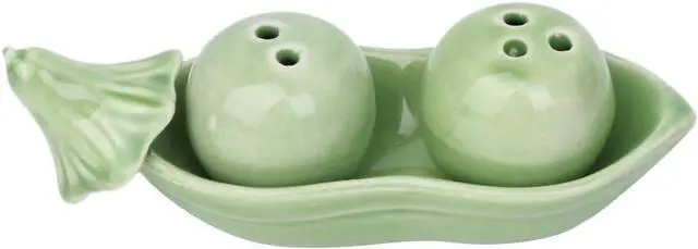 Alt view image 7 of 7 - Seasoning Can Two Peas in Pod Ceramic Salt Pepper Shaker Wedding Party Gifts Set Spice jar Storage Drawer