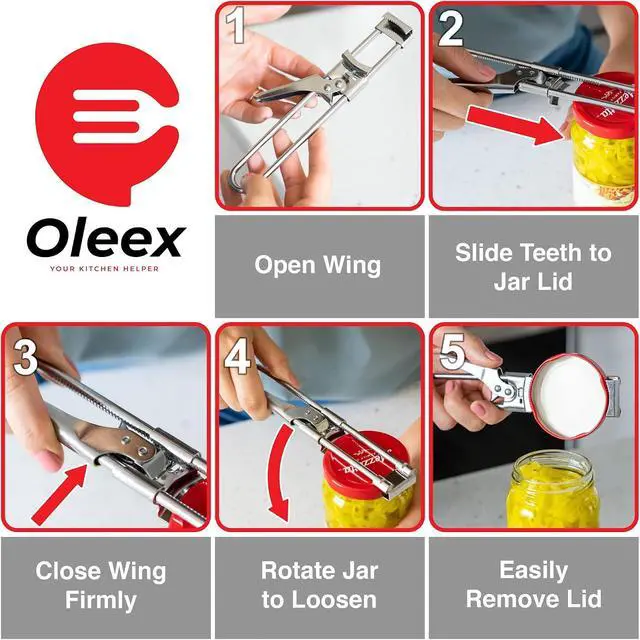 Alt view image 3 of 7 - Oleex Jar Opener for Weak Hands (x2) with Keychain Bottle Cap Opener. Easy Seniors Arthritis, Kids Openers. Gripper Tight Lid Opener, Kitchen Gadgets