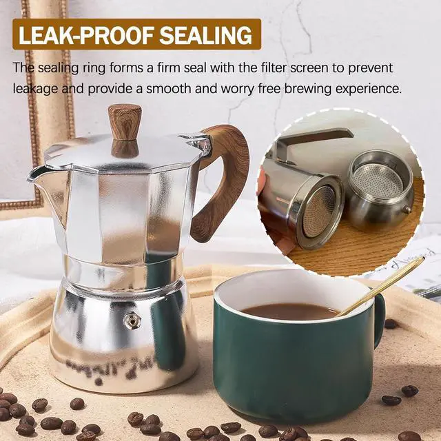 Alt view image 6 of 7 - Espresso Maker Filter Basket,moka pot 3 cup Replacement Funnel
