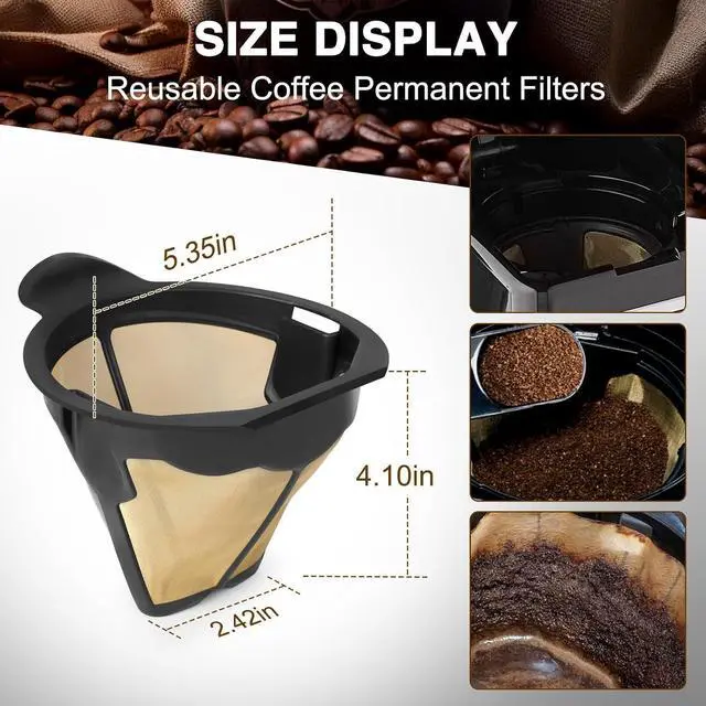 Alt view image 5 of 7 - CM300 Coffee Filter Basket for Ninja, Permanent Coffee Pot Replacement for Ninja Coffee Maker CM300 CM305 CM360 CM371 CM400 CP300 CP301 CP307 ect. 1pc