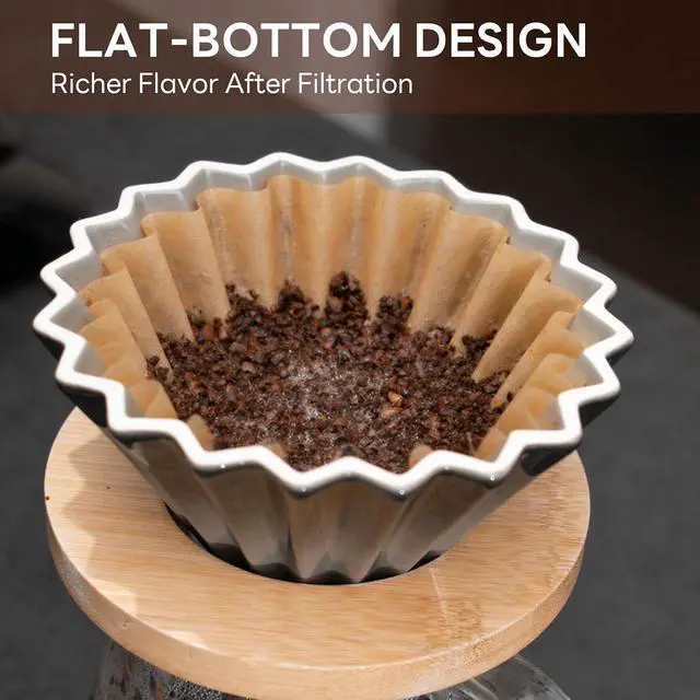 Alt view image 5 of 7 - 1-2 Cup Small Coffee Filters,100 Count Basket Coffee Filter, Disposable Coffee Filters Compatible with Single Serve Coffee Maker and Coffee Pot (Unbleached)