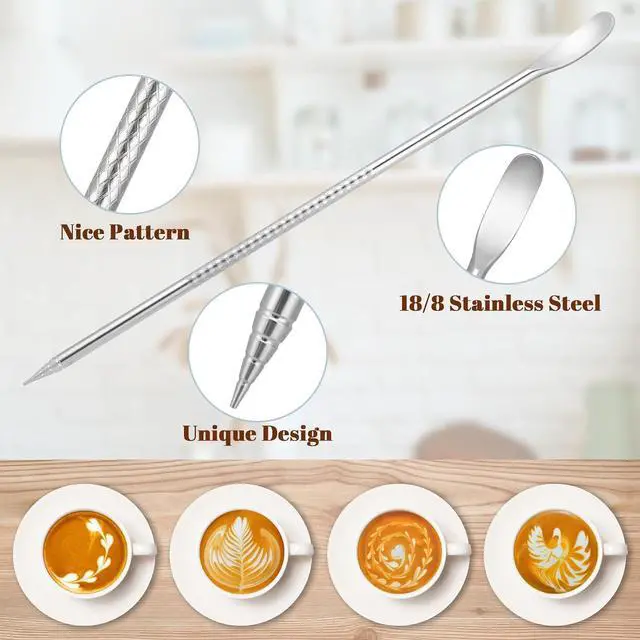 Alt view image 6 of 7 - Amrules Milk Frothing Pitcher 12oz Frother Cup Barista Tools, Silver