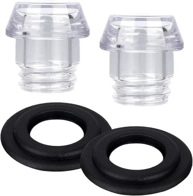 Main image of lasuroa 2 Sets Coffee Percolator Tops & Gaskets, Transparent Percolator Pot Replacements Accessories Compatible with Farberware Yosemite Coffee Maker