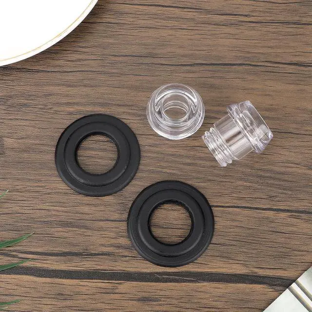 Alt view image 3 of 7 - lasuroa 2 Sets Coffee Percolator Tops & Gaskets, Transparent Percolator Pot Replacements Accessories Compatible with Farberware Yosemite Coffee Maker