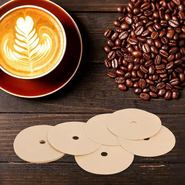 Alt view image 7 of 7 - 100pcs Paper Coffee Filters for Mueller French Press 34oz, Perforated Brown Percolator Pot Filter Paper Replacements Compatible with Mueller Secura Veken Coffee Maker
